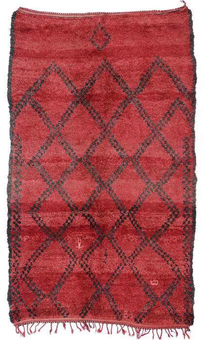 7 x 11 Vintage Red Moroccan Rug 21276