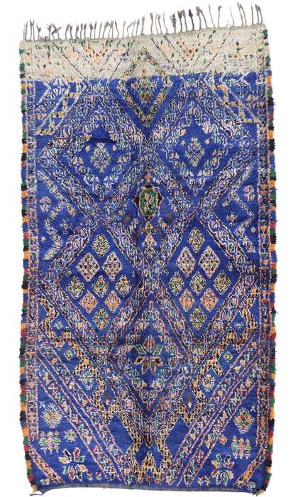 7 x 12 Vintage Blue Moroccan Rug 21279