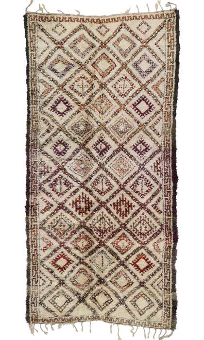 6 x 13 Vintage Beni Ourain Moroccan Rug 21355