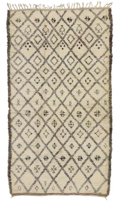 6 x 11 Vintage Moroccan Beni Ourain Rug 21389