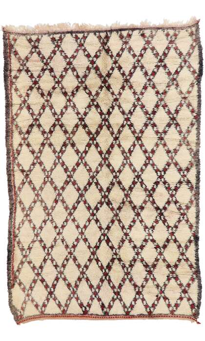 6 x 9 Vintage Moroccan Beni Ourain Rug 21392