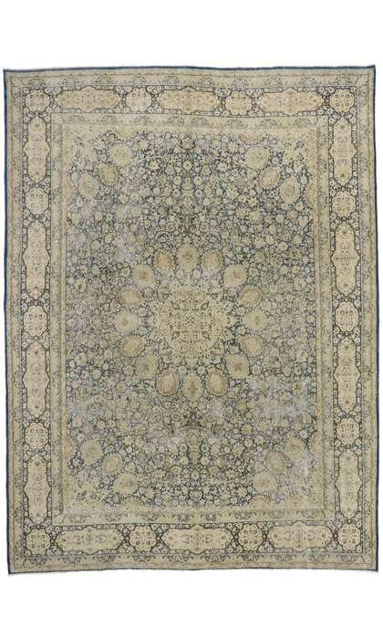 10 x 13 Antique Persian Kerman Rug 60936