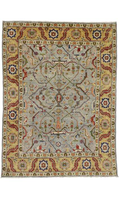 7 x 10 Vintage-Inspired Oushak Rug 80679