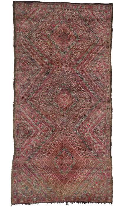 6 x 13 Vintage Red Beni MGuild Moroccan Rug 21229