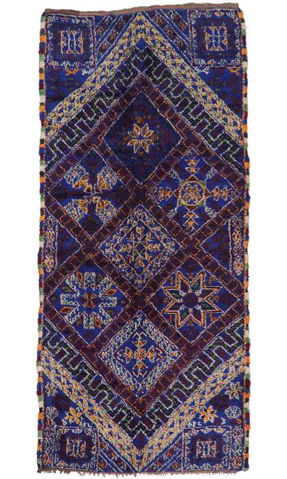 6 x 14 Vintage Blue Moroccan Rug 21331