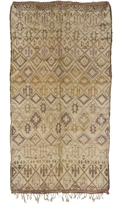 7 x 12 Vintage Moroccan Beni Ourain Rug 21401