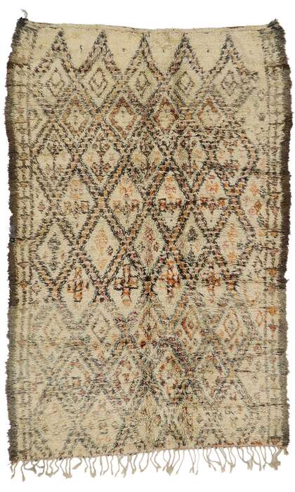 7 x 10 Vintage Moroccan Beni Ourain Rug 21412