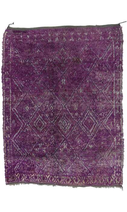 7 x 9 Vintage Purple Beni M'Guild Moroccan Rug with Bohemian Style 21453