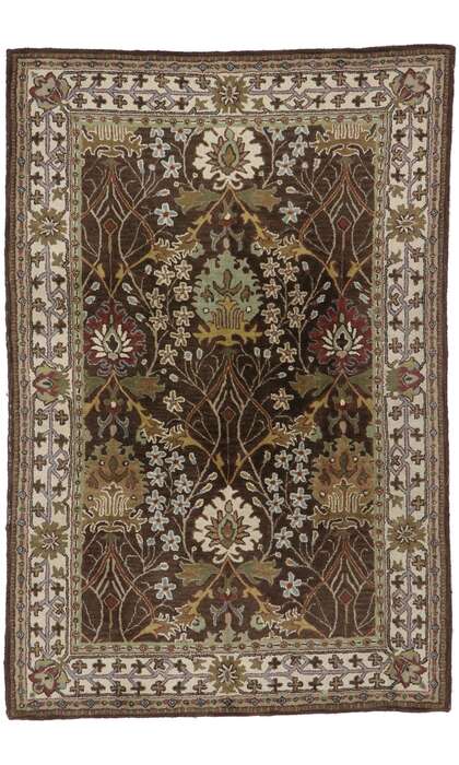 6 x 9 Vintage American Hooked Rug 78115