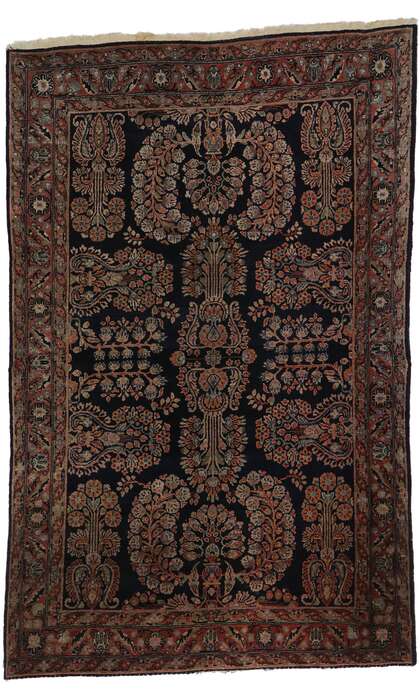 4 x 7 Antique Persian Sarouk Rug 78135