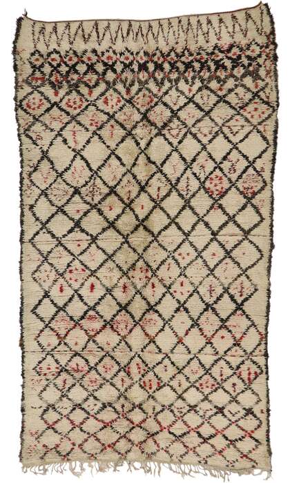 7 x 11 Vintage Beni Ourain Moroccan Rug 21394