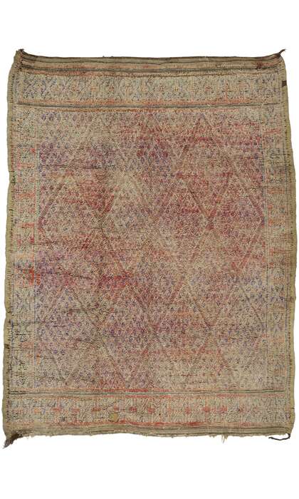 7 x 9 Vintage Beni MGuild Moroccan Rug 21446