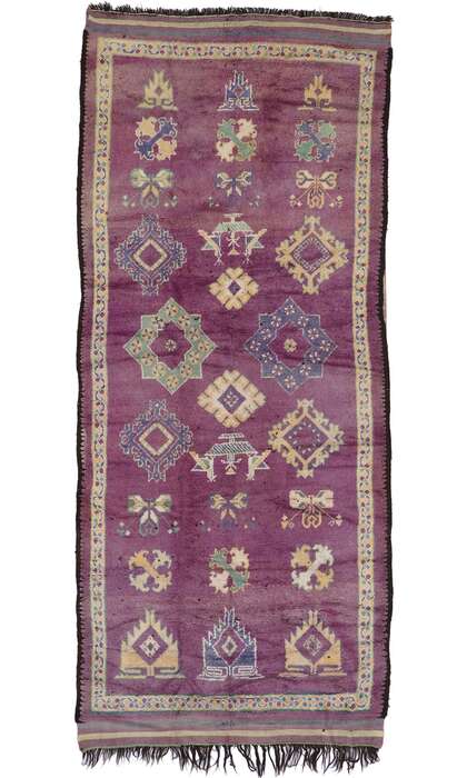 5 x 12 Vintage Purple Boujad Moroccan Rug 21451