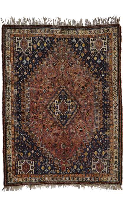 5 x 7 Antique Persian Shiraz Rug 21686