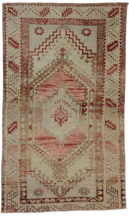 3 x 6 Vintage Turkish Oushak Rug 53571