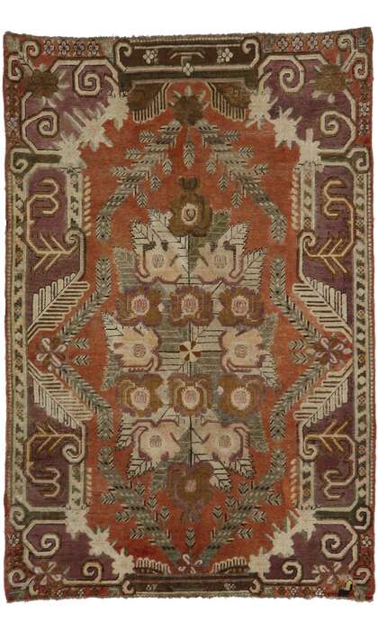 6 x 9 Antique Persian Khotan Rug 78149