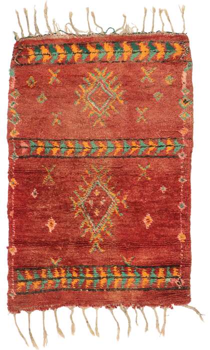 3 x 4 Vintage Berber Red Moroccan Rug 21533