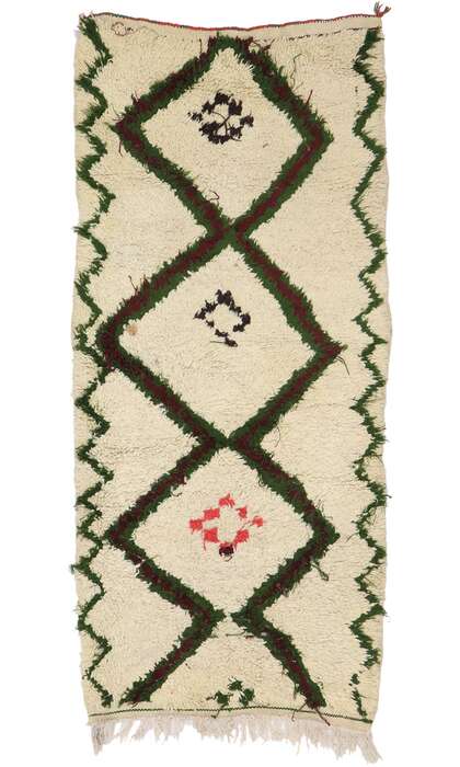 2 x 5 Vintage Berber Moroccan Azilal Rug 21540