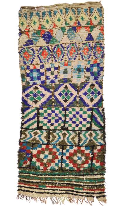 4 x 8 Vintage Berber Moroccan Azilal Rug 21557