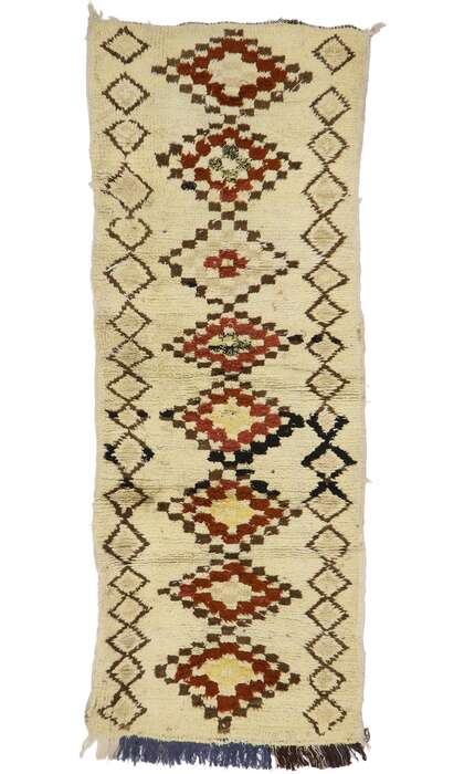 3 x 7 Vintage Berber Moroccan Azilal Rug 21561