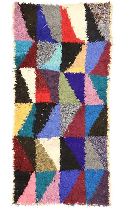 3 x 6 Vintage Moroccan Azilal Rag Rug 21578