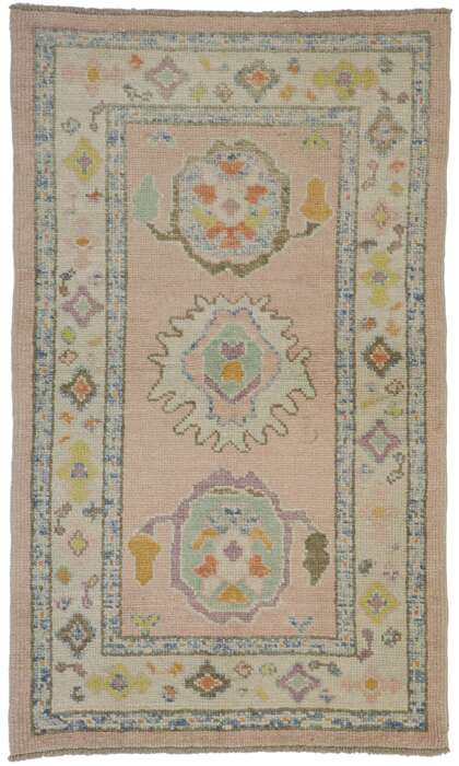 3 x 5 New Contemporary Turkish Oushak Rug with Modern Style 53596