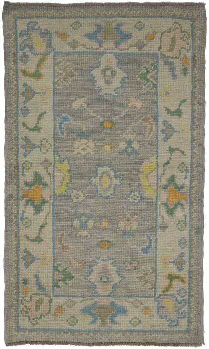 2 x 4 New Contemporary Turkish Oushak Rug with Modern Style 53599