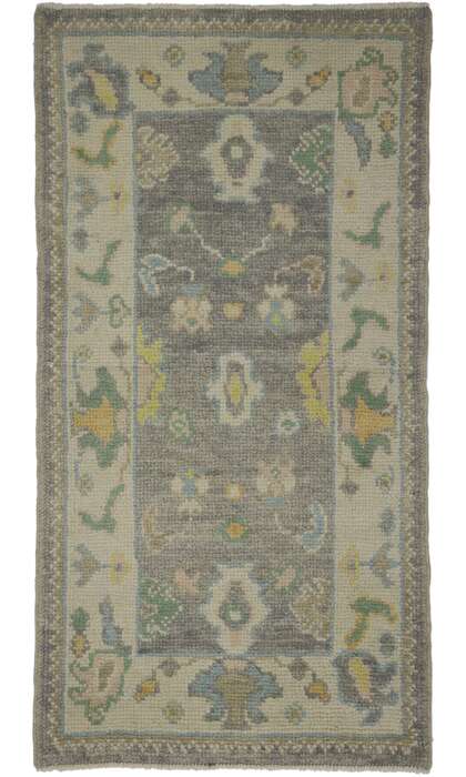 2 x 4 New Contemporary Turkish Oushak Rug with Modern Style 53601