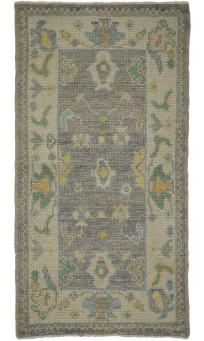 2 x 4 New Contemporary Turkish Oushak Rug with Modern Style 53602