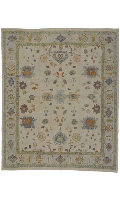 9 x 11 Modern Turkish Oushak Rug 53611