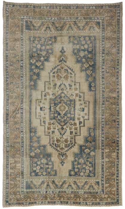 7 x 11 Vintage Turkish Oushak Rug 53621