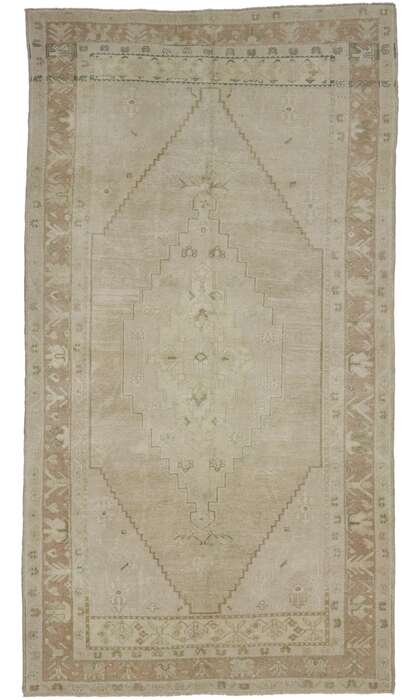 5 x 9 Vintage Turkish Oushak Rug 53624