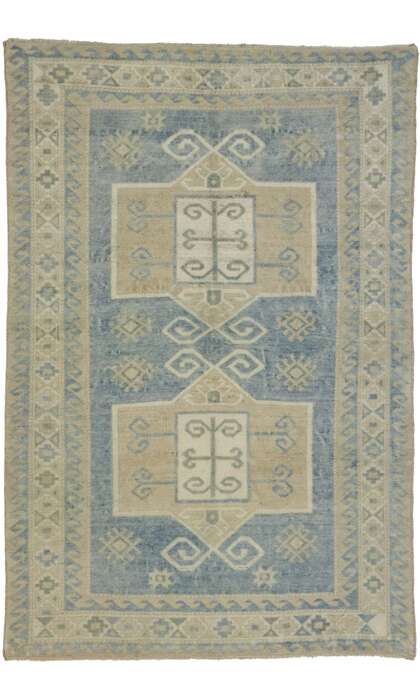 4 x 7 Vintage Turkish Oushak Rug 53626