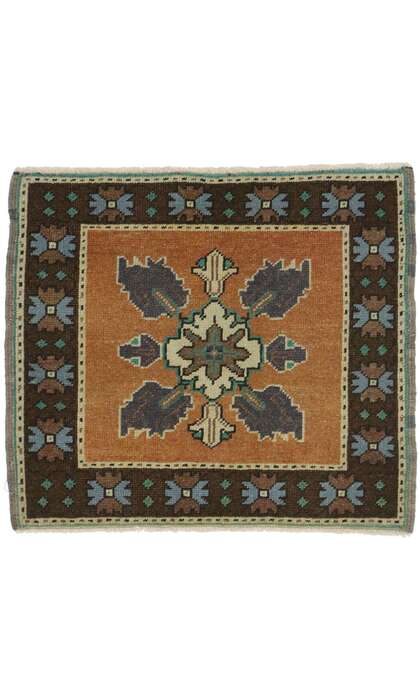 2 x 2 Vintage Turkish Oushak Rug 53644