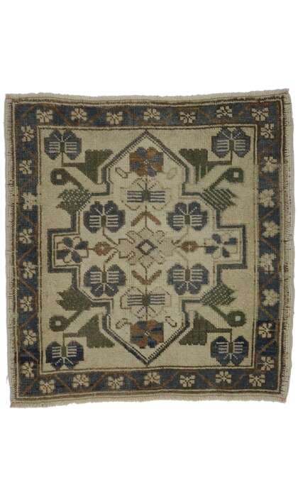 2 x 2 Vintage Turkish Oushak Rug 53645