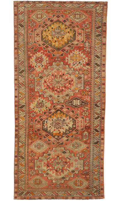 5 x 10 Vintage Turkish Oushak Rug 53655