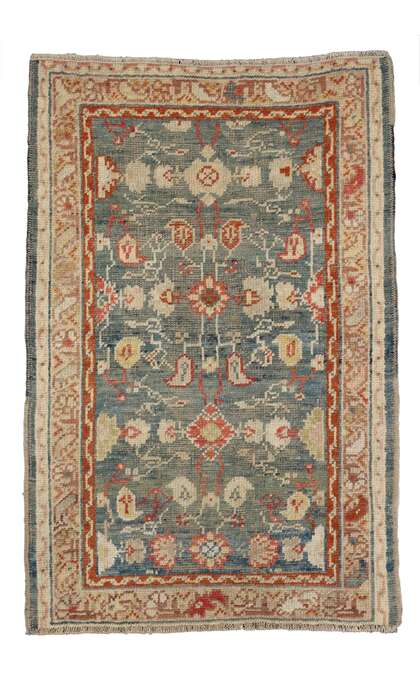 3 x 4 Vintage Turkish Oushak Rug 50396