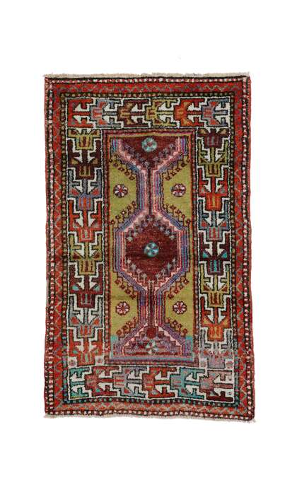 3 x 5 Vintage Turkish Oushak Rug, Anatolian Yuntdag Rug 51740