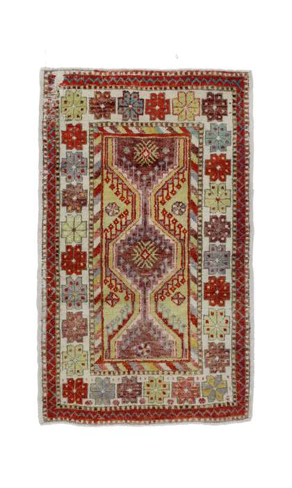 3 x 4 Vintage Turkish Oushak Rug 51741