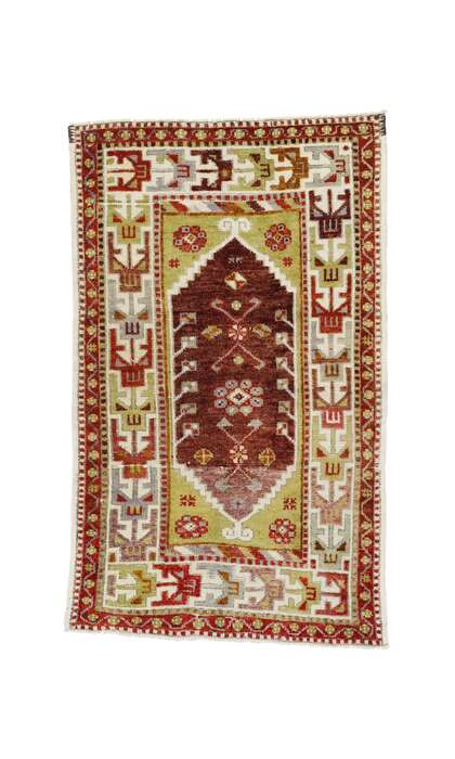 3 x 4 Vintage Turkish Oushak Rug 51744