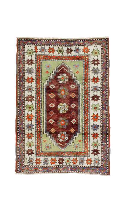 3 x 4 Vintage Turkish Oushak Rug 51745