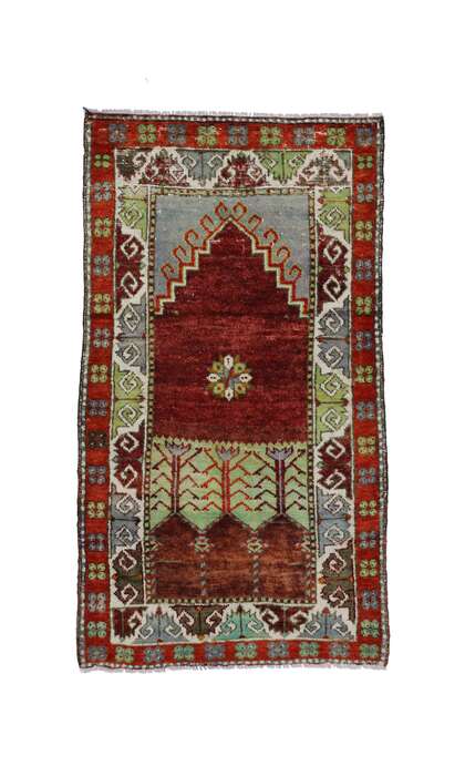 3 x 5 Vintage Turkish Oushak Prayer Rug 51776