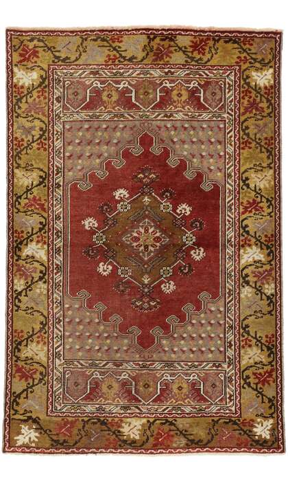 3 x 5 Vintage Turkish Oushak Rug 73859