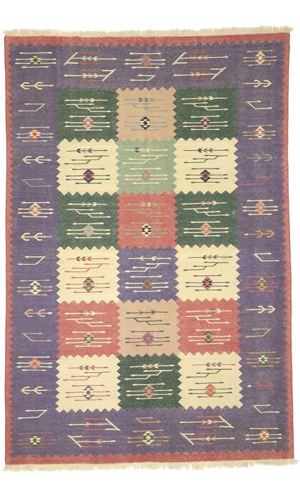 6 x 9 Vintage Romanian Kilim Rug 77936