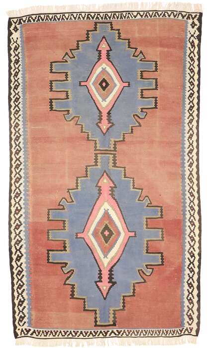 5 x 9 Vintage Persian Bijar Kilim Rug 77953