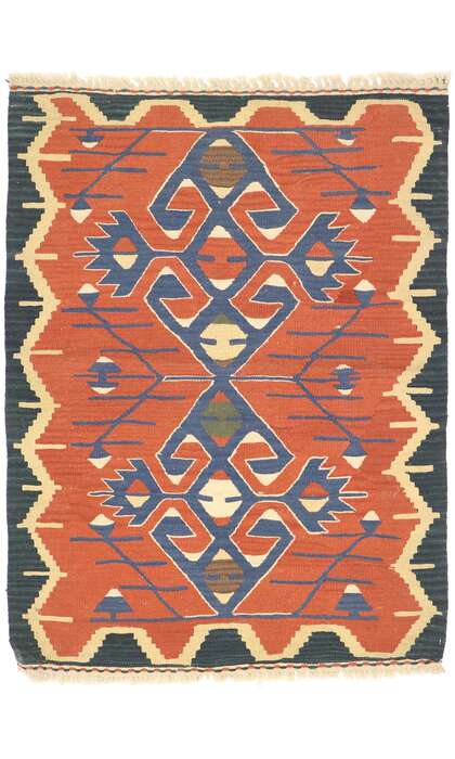 3 x 4 Vintage Persian Shiraz Kilim Rug 77971