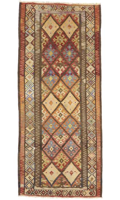 4 x 9 Vintage Persian Bijar Rug 78001