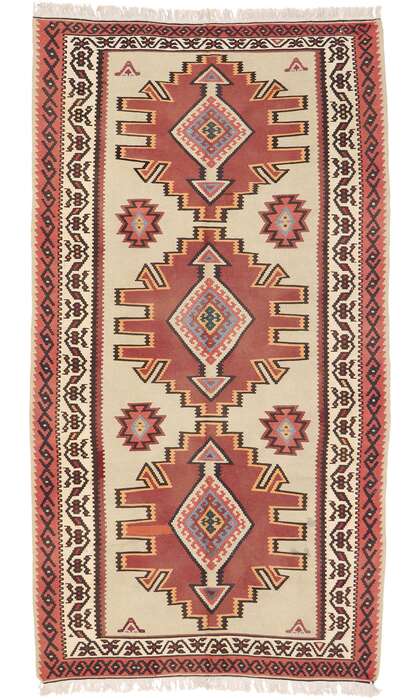 5 x 10 Vintage Turkish Kilim Rug 78005