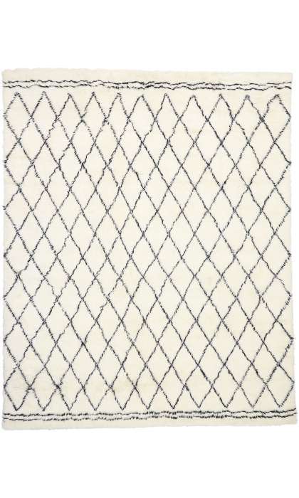 10 x 13 New Contemporary Moroccan Rug with Organic Modern Style 30423
