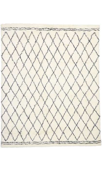 10 x 13 Modern Moroccan Area Rug 30423